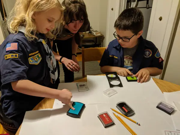 Bears taking fingerprints for the Forensics Adventure