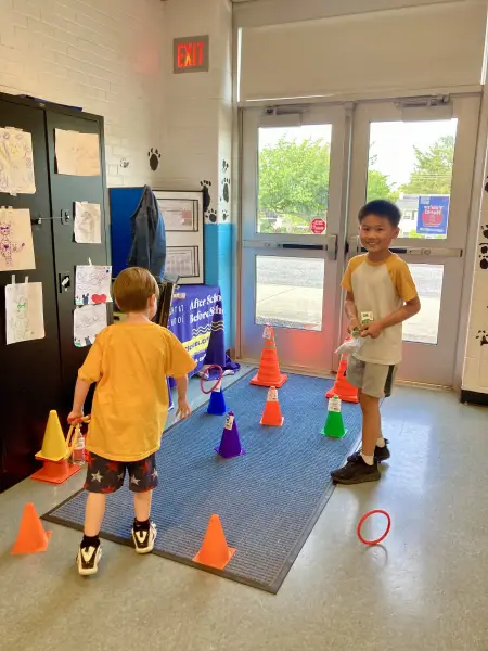 Ring toss at the Cub Carnival