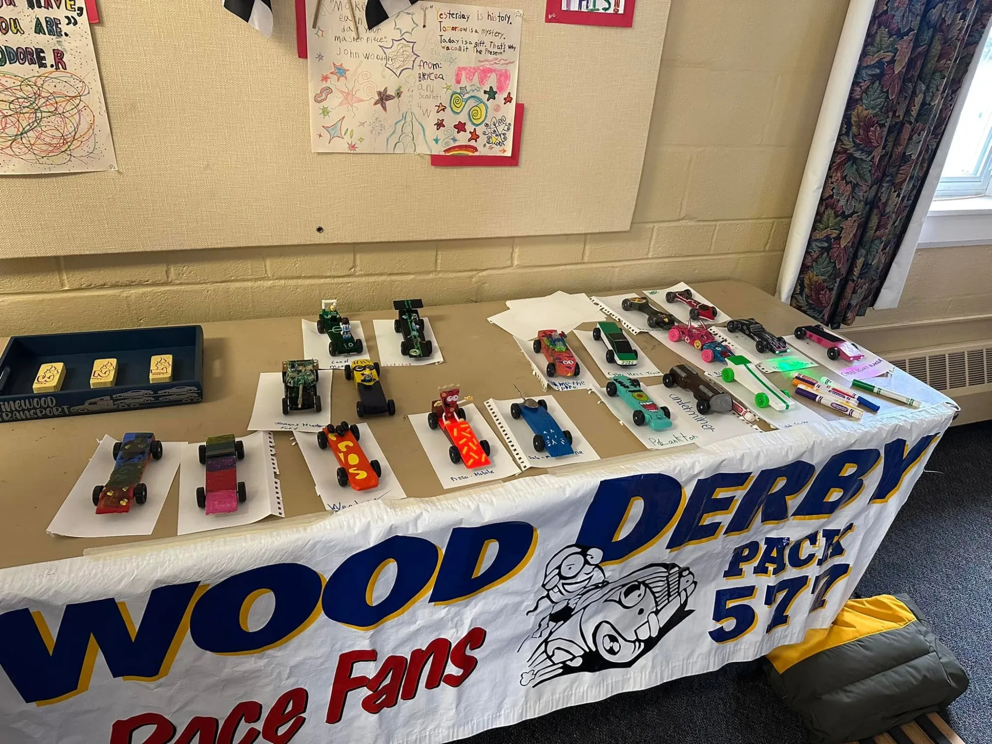 2025 Pinewood Derby cars, ready to race