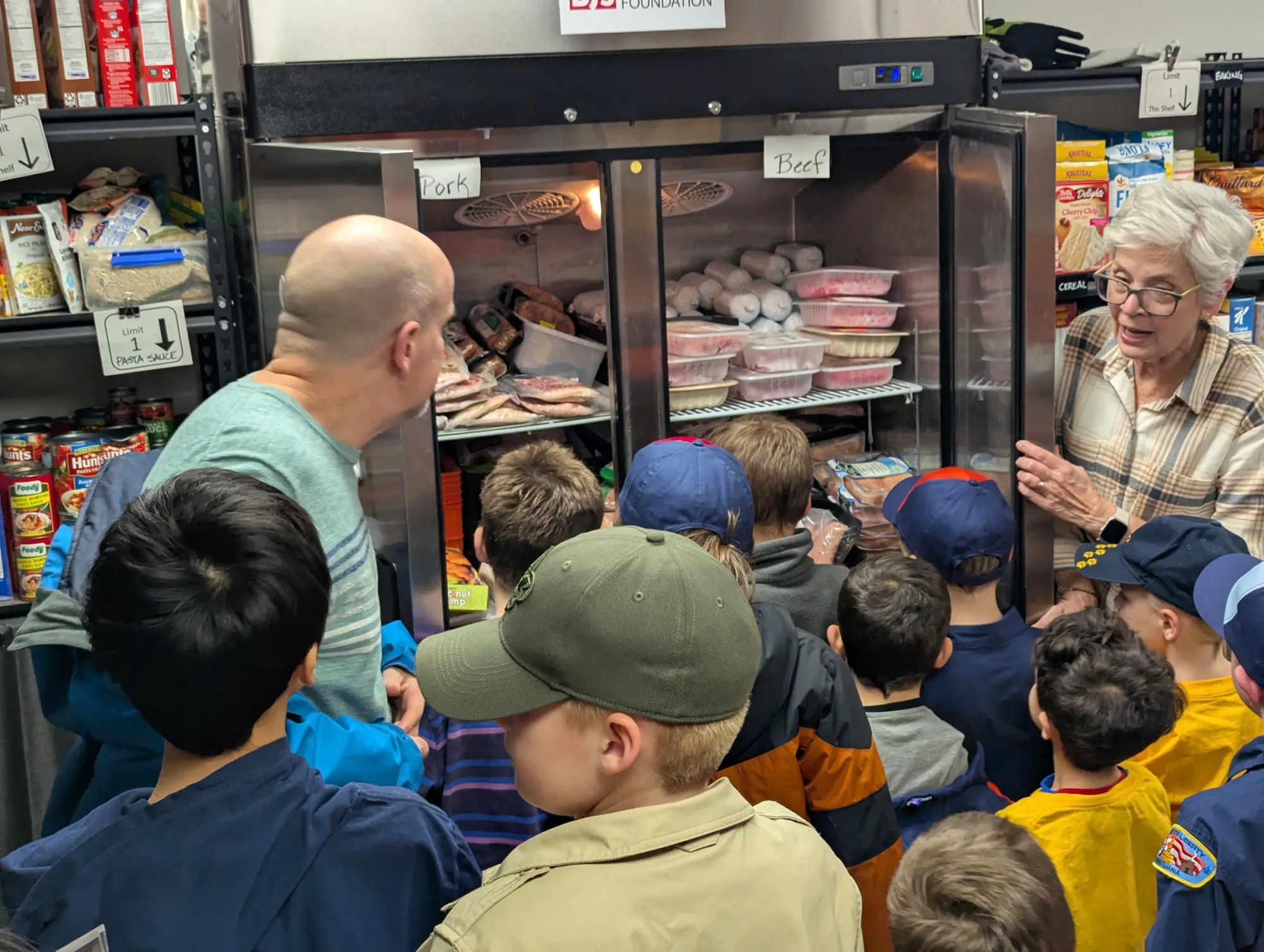 Delivering Scouting for Food donations to the Seeds of Hope pantry